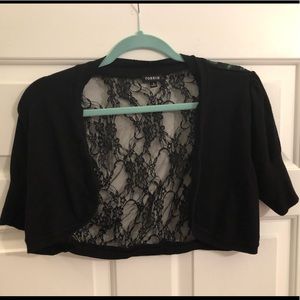 Torrid half lace cardigan